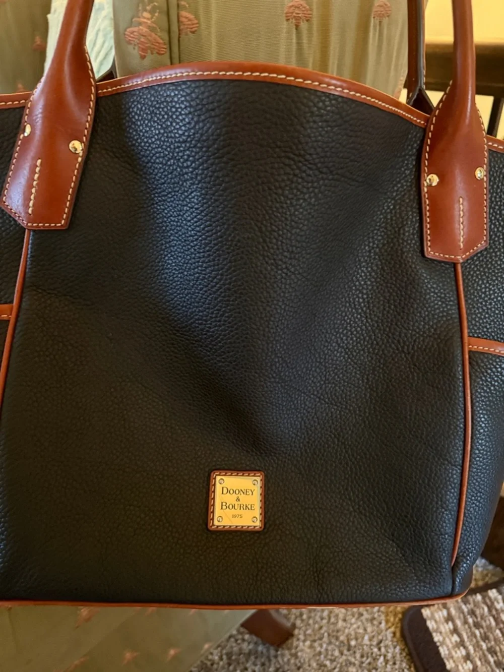 Dooney & Bourke Kristen Black Pebble Leather Tote - Picture 7 of 7